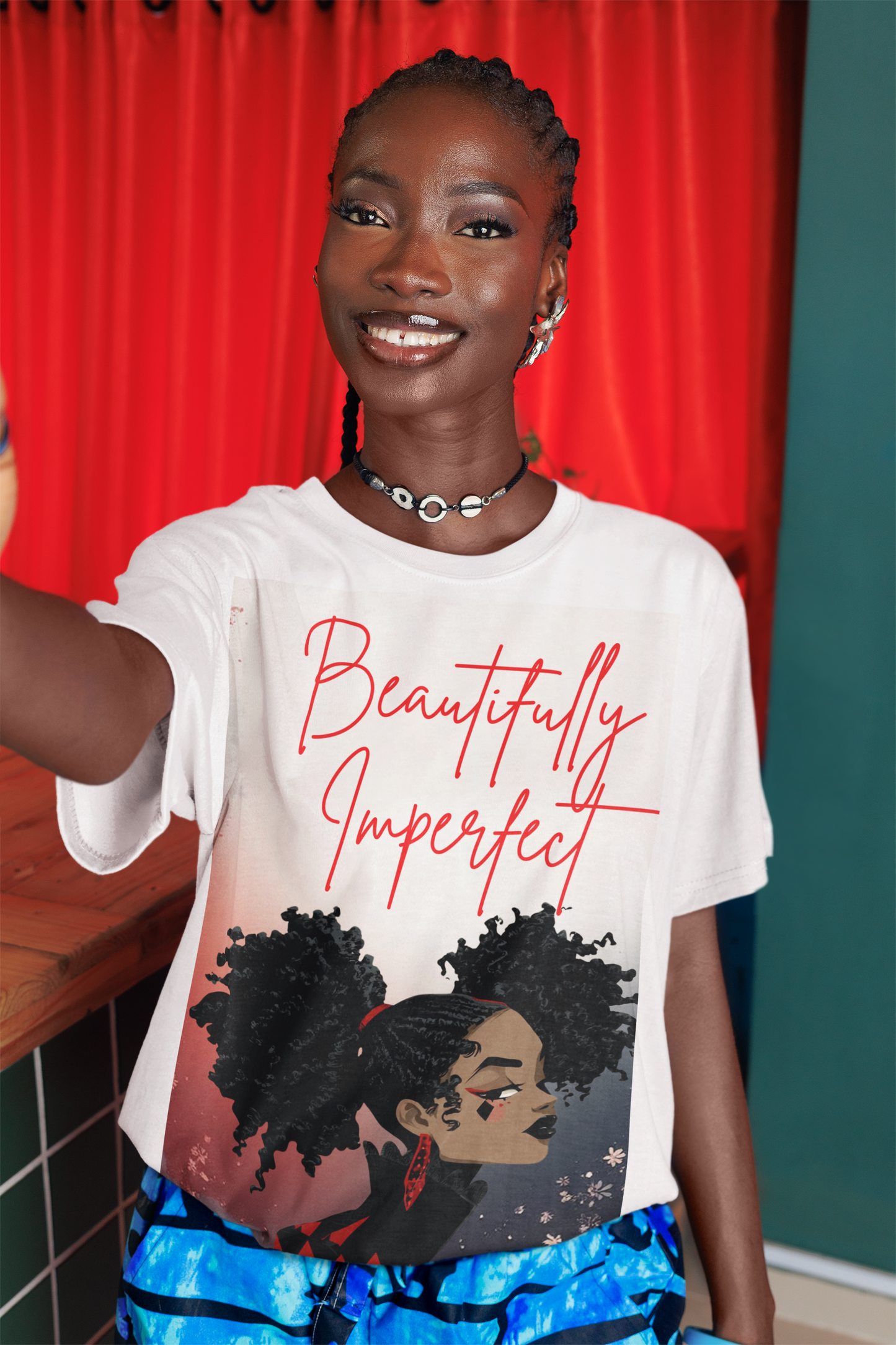 “Beautifully Imperfect” expression tee shirt