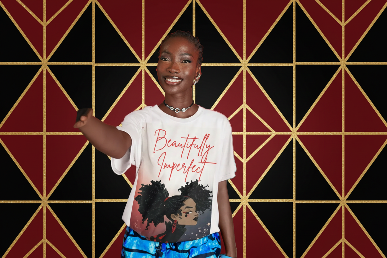 “Beautifully Imperfect” expression tee shirt